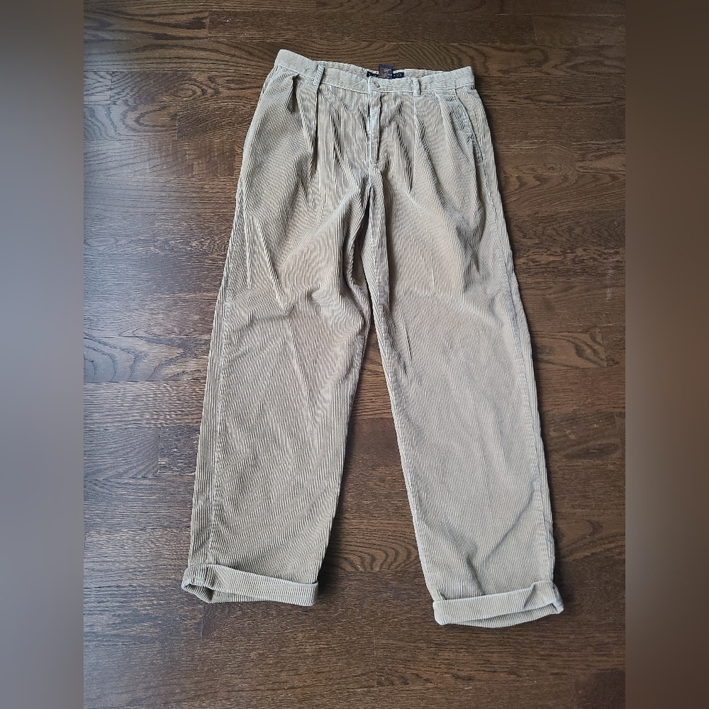Vintage Tommy Hilfiger Men's Tan Corduroy Pants sz.34×30